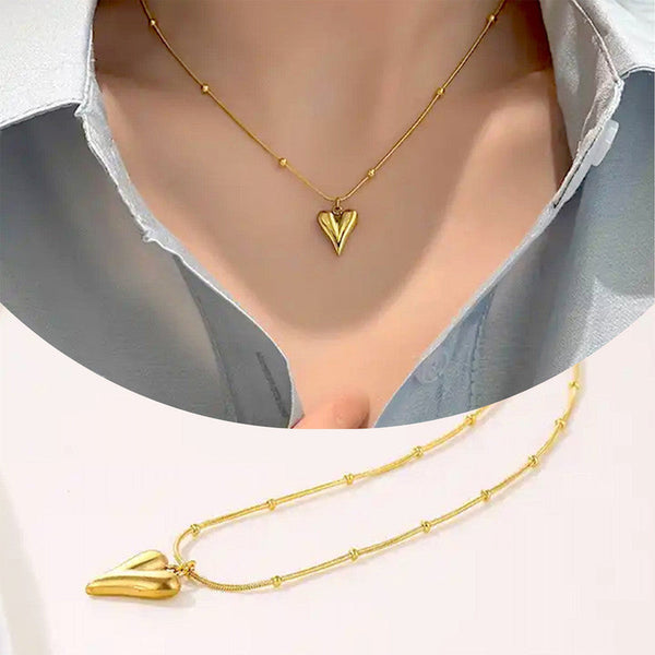KAAVRI Heart Pendant Necklace (Gold)