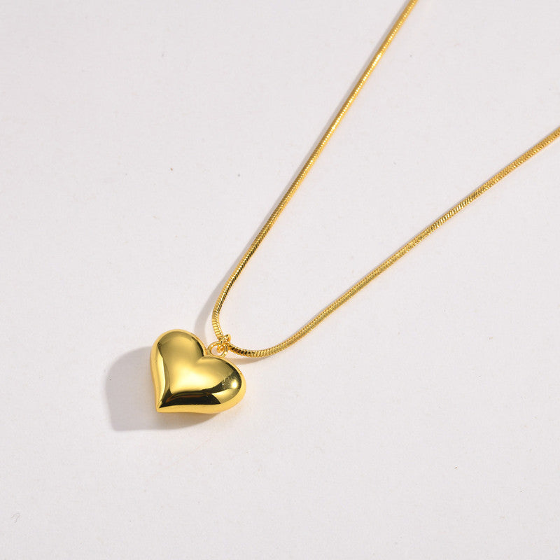 KAAVRI Heart Pendant Anti-Tarnish Necklace