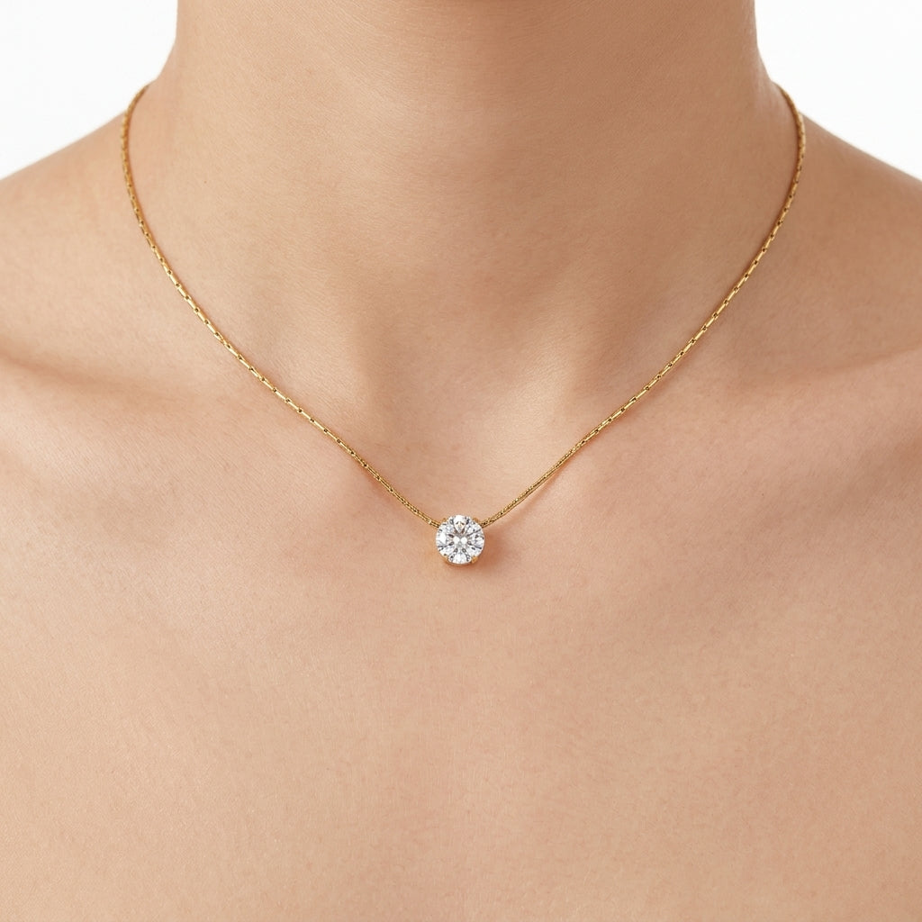 KAAVRI Dewdrop Diamond Anti-Tarnish Necklace