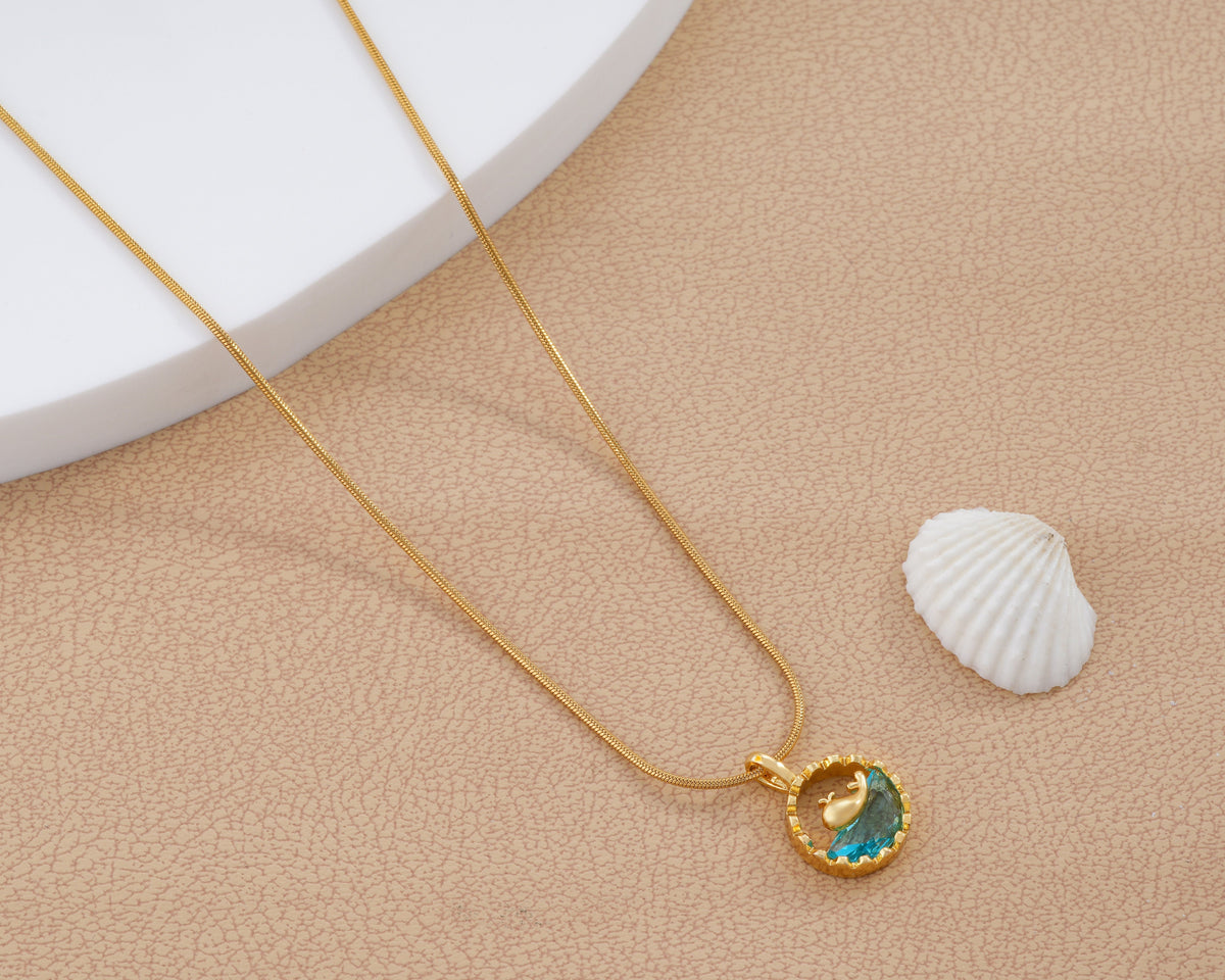 KAAVRI Ocean World Medallion Anti-Tarnish Necklace