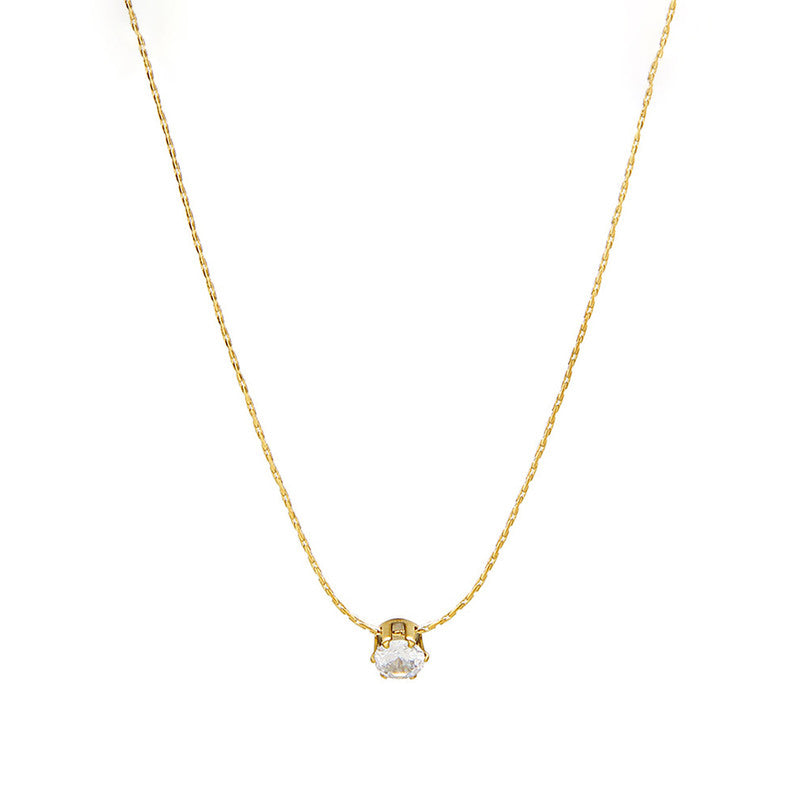 KAAVRI Hexagonal Stone Anti-Tarnish Pendant