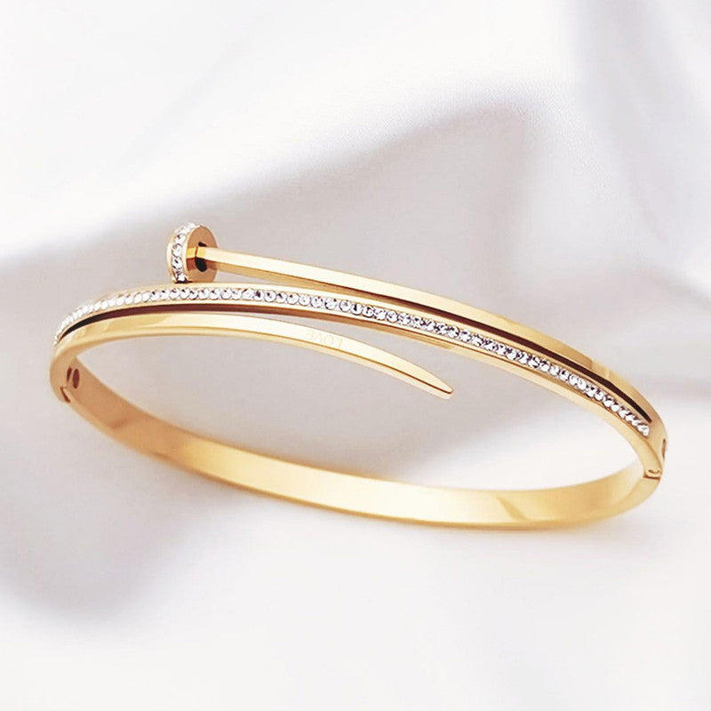 KAAVRI American-Diamond Nail Anti-Tarnish Bracelet