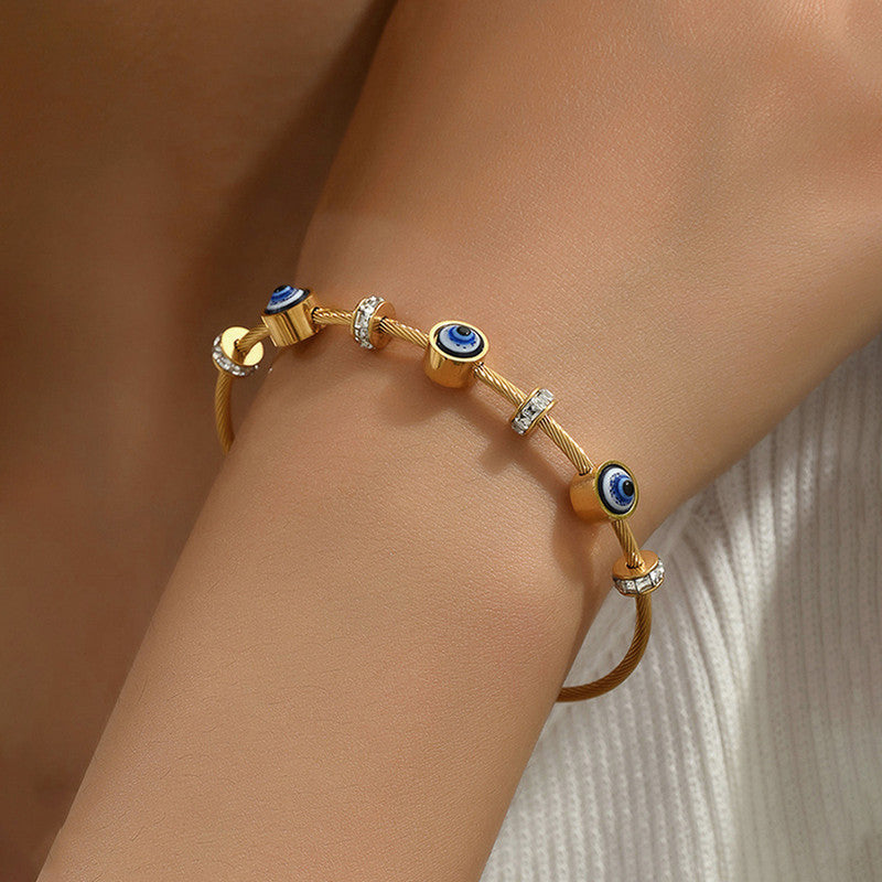 KAAVRI Gold Evil-Eye Anti-Tarnish Bracelet