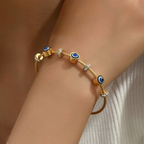 KAAVRI Gold Evil-Eye Anti-Tarnish Bracelet