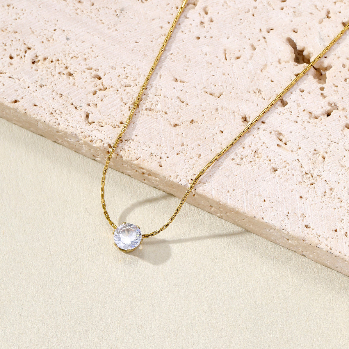 KAAVRI Dewdrop Diamond Anti-Tarnish Necklace