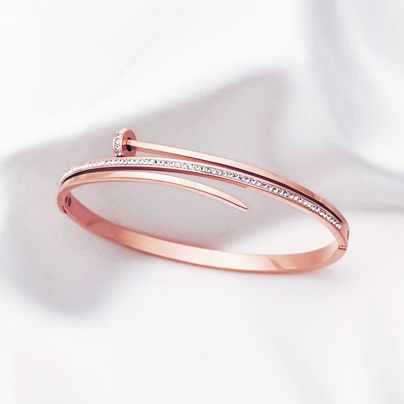 KAAVRI American-Diamond Nail Anti-Tarnish Bracelet