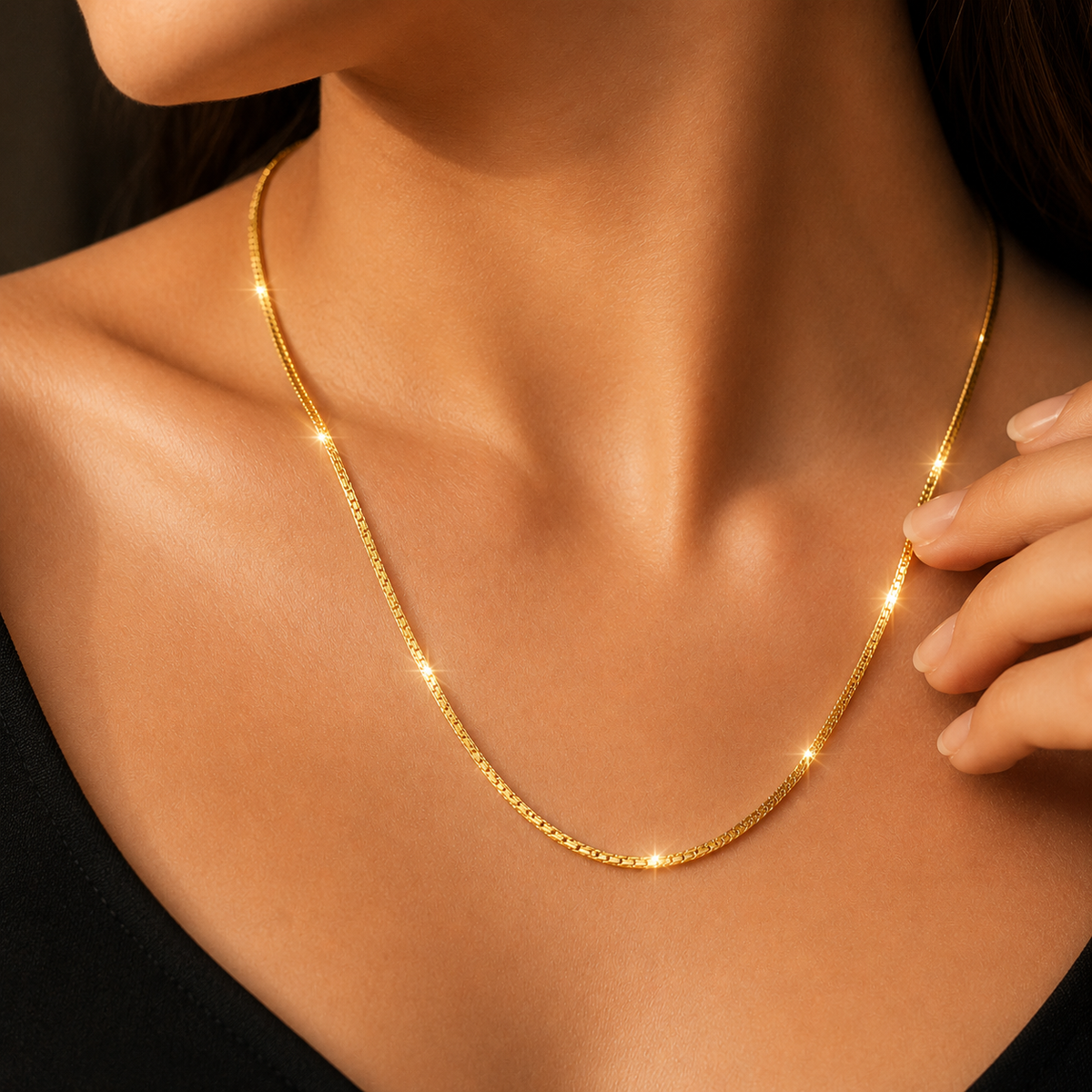 KAAVRI Daily Wear Gold Plated Chain for Women