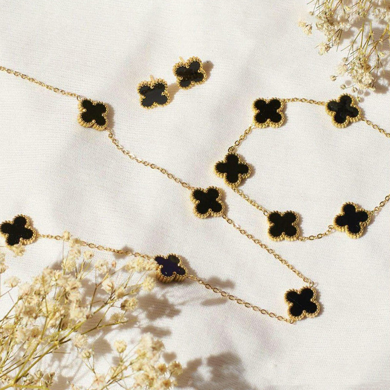 KAAVRI Clover Bracelet Set of 3 (Anti-Tarnish)