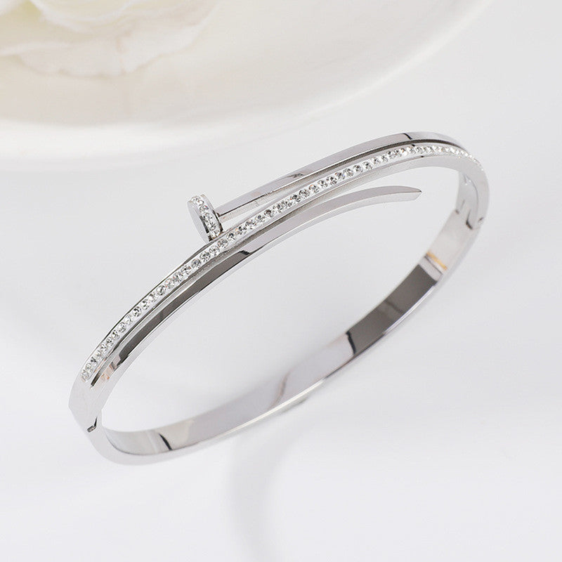 KAAVRI American-Diamond Nail Anti-Tarnish Bracelet