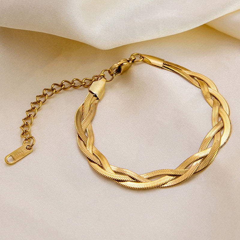 KAAVRI Thick Snake-Chain Anti-Tarnish Bracelet