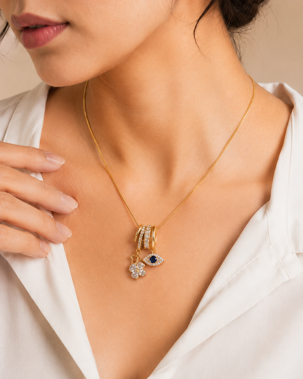 KAAVRI 22K Gold Plated Fancy Chain Pendant (Classic) for Women