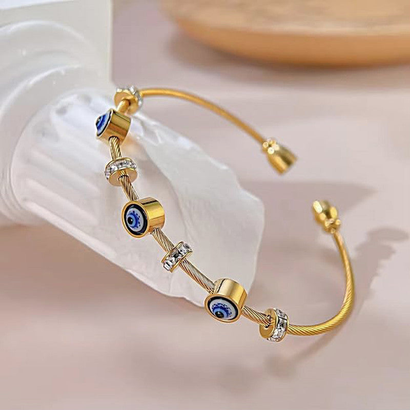 KAAVRI Gold Evil-Eye Anti-Tarnish Bracelet