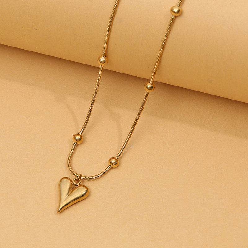 KAAVRI Heart Pendant Necklace (Gold)