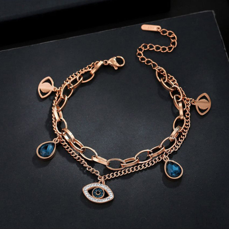 KAAVRI Crystal Evil-Eye Bracelet (Studded)