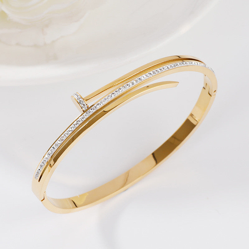 KAAVRI American-Diamond Nail Anti-Tarnish Bracelet