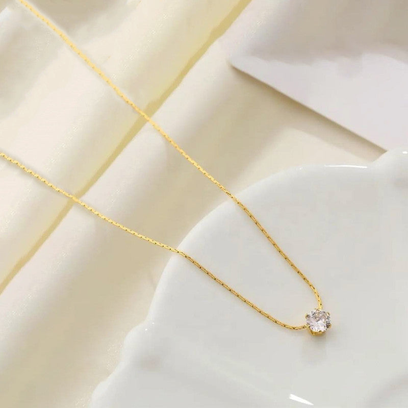 KAAVRI Hexagonal Stone Anti-Tarnish Pendant