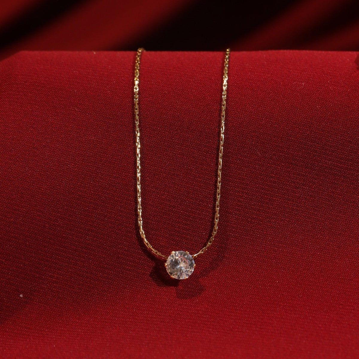 KAAVRI Dewdrop Diamond Anti-Tarnish Necklace