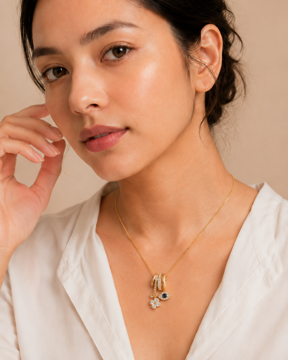KAAVRI Gold Plated Fancy Chain Pendant (Classic) for Women