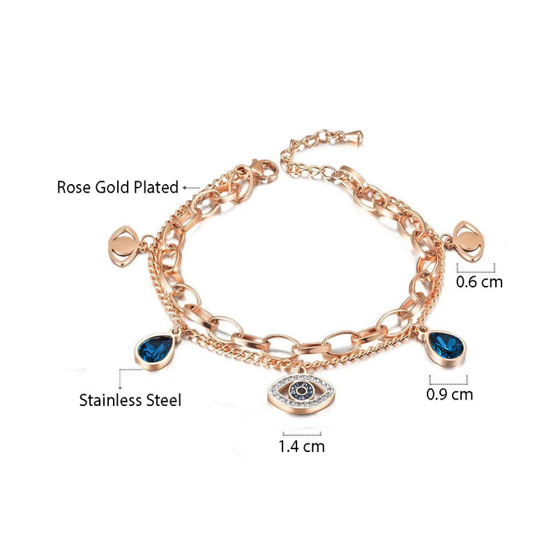 KAAVRI Crystal Evil-Eye Bracelet (Studded)
