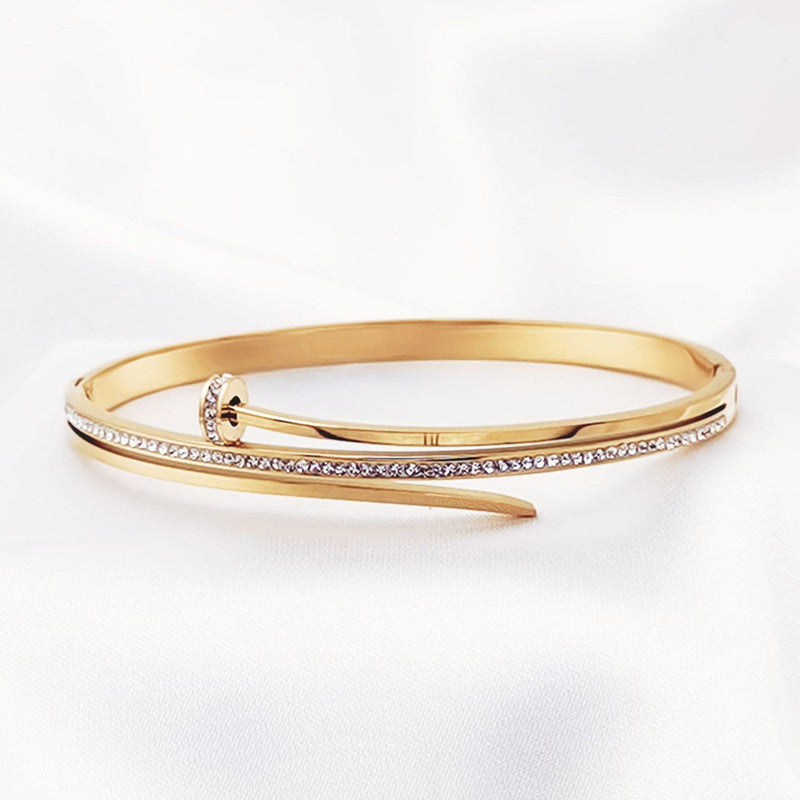 KAAVRI American-Diamond Nail Anti-Tarnish Bracelet