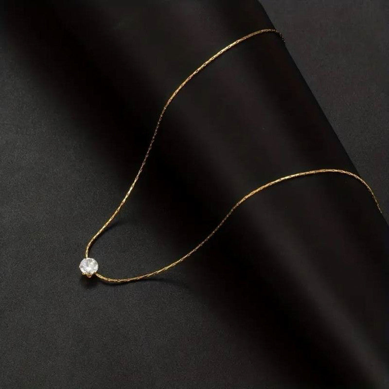 KAAVRI Hexagonal Stone Anti-Tarnish Pendant