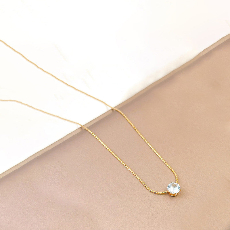 KAAVRI Hexagonal Stone Anti-Tarnish Pendant