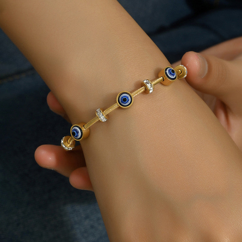 KAAVRI Gold Evil-Eye Anti-Tarnish Bracelet