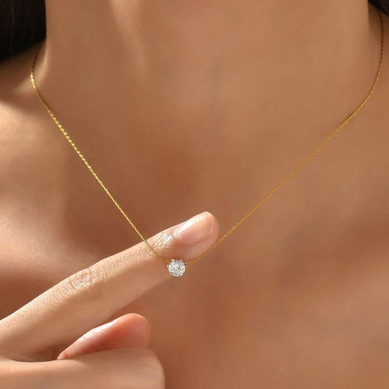 KAAVRI Dewdrop Diamond Anti-Tarnish Necklace