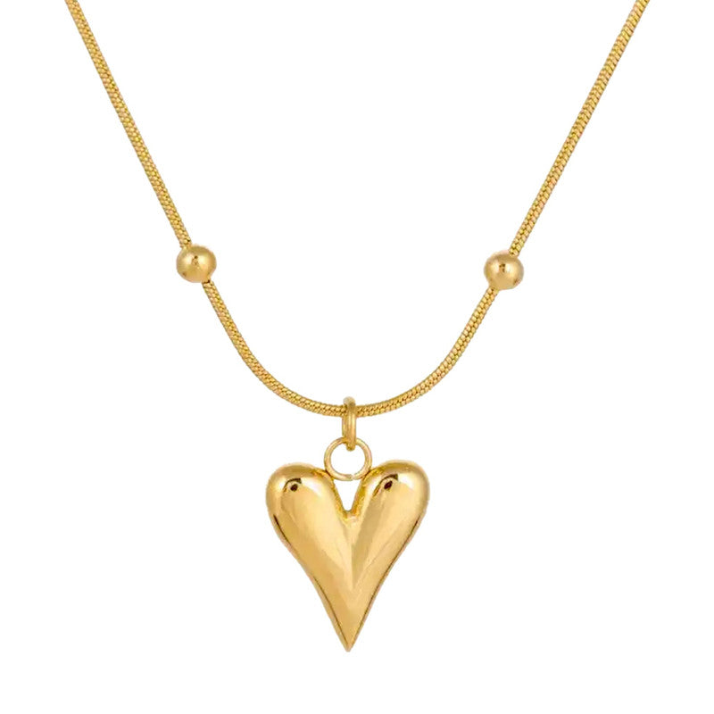 KAAVRI Heart Pendant Necklace (Gold)