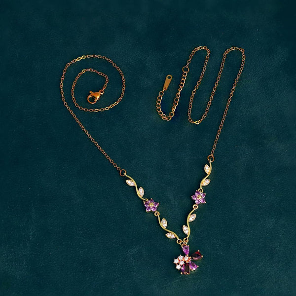 KAAVRI 18K Gold Plated Chain Pendant for Women