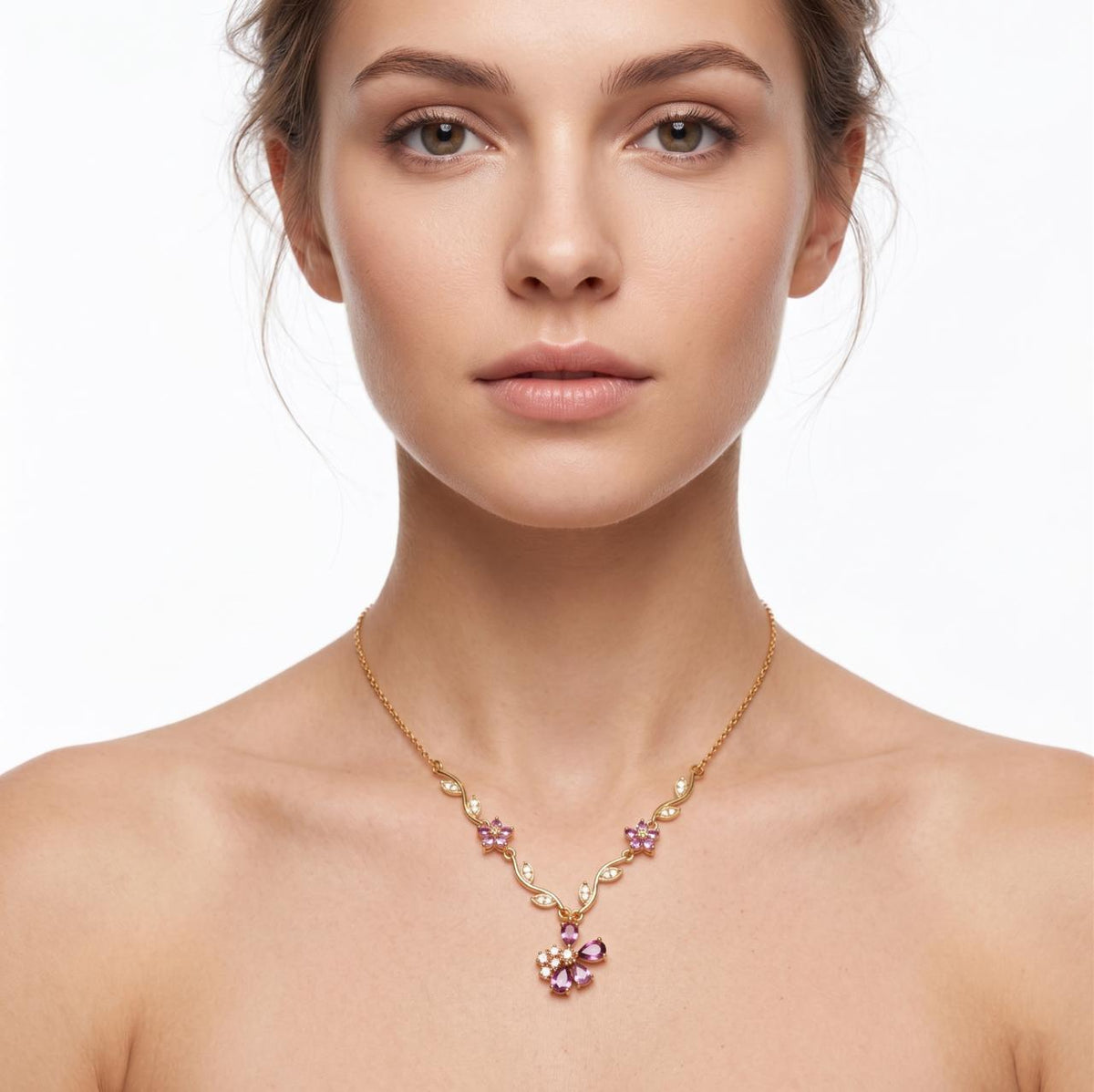 KAAVRI 18K Gold Plated Chain Pendant for Women