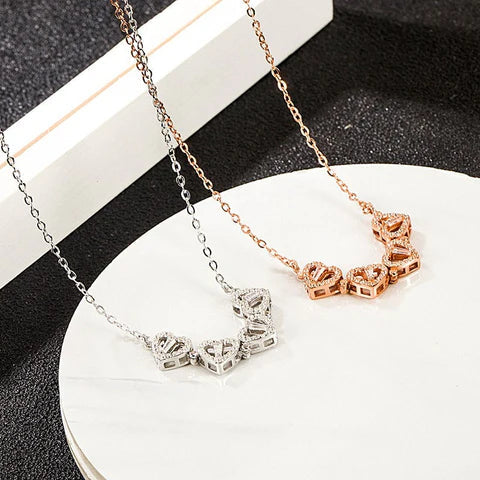 KAAVRI Four Heart Magnetic 2-in-1 Necklace